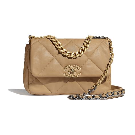 chanel dark beige flap bag|Chanel flap bag agneau.